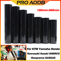 160mm-260mm Carbon Fiber Gabel Schutz Wrap Abdeckung Für KTM SHERCO Kawasaki Suzuki Honda Yamaha Husqvarna motocross Universal