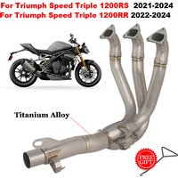 Slip On For Triumph Speed Triple 1200 RS RR 1200RS 1200RR 2021 - 2024 Motorcycle Exhaust Muffler Titanium Alloy Front Link Pipe