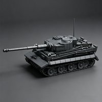 Tiger Tank “Wasteland” Camouflage 1:35 Scale Building Block Military Tracked Armored Vehicle Model Toy Display Piece MOC