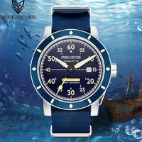 FeelNever Outdoor Mechanical Watches for Men Casual Sport Nylon Belt Clock Automatic Movement Sapphire Crystal Fashion Man Watch