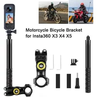 for Insta360 X3 X4 X5 Motorcycle Bicycle Bracket Invisible Selfie Stick for GoPro Hero13 12 11 10 DJI Action Cameras Accessories