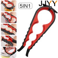 JJYY 5 In1 Jar Opener Easy Grip Bottle Opener Twist Off Lid Quick Opening Cooking Everyday Use for Bottle Caps, Can Lids