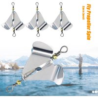 5PCS Fly Propeller Spin Plug Casting Topwater Fishing Lure Blades Stainless Steel Custom Spinnerbait Blade Fishing Spinnerbait