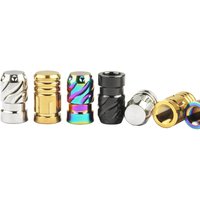 AliExpress NONE Yaruijia Titanium Bike Schrader American valve cover head Valve Caps for Road MTB Bicycle Wheel Dust Valve Tyre Dustproof Cover