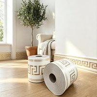 1 Roll Self-Adhesive Skirting Board Thicken Anti-Collision Waterproof Waistline Living Decorat Wall Stickers Sill Staircase Room