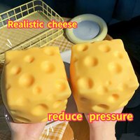 Cheese Squishy Stress Relief Toy, Soft Slow Rising Squeeze Toy for Anxiety, Great Gift for Kids Friends