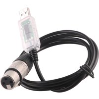 USB to DMX Interface Adapter DMX512 FTDI FT232RNL Chip RS485 Serial Converter LED Stage Light Control LED Rotate Cable
