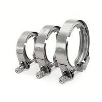 304 Stainless Steel 1.5~6 Inch 51 63 76 mm Quick Release V Band Clamp Turbo Exhaust Pipe Vband Clamp V Clamp (Caution:No Flange)