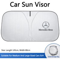 For Mercedes Benz AMG A B C E G CLA GLA W211 W214 W205 Car Windshield Sun Shade Visor UV Protection Shield Accessory Keychain