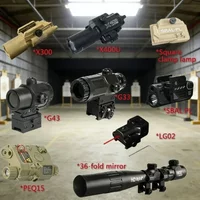 G33/G43/X300/X400U/PEQ-15/LG02 CS Game Laser Flashlight Combo 20mm Rail Airsoft Gun Accessory