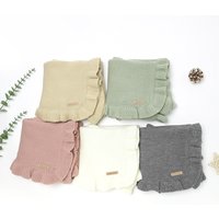 Baby Blankets 90*70cm Knitted Newborn Boys Girls Solid Stroller Swaddle Wrap Sleepsack Reversible Soft Infantil Receiving Quilts