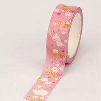 NEW 1PC 10M Decorative Pink Rabbit Flower Easter Washi Tape DIY Adhesive Sticker Masking Tape Stationery Scrapbooking Supplies