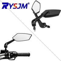 AliExpress RYSJM Motorcycle Side Back Rear View Rearview Naked E-Bike Scooter Adjustable Rotating Mirrors Motorbike Accessories Modified Parts