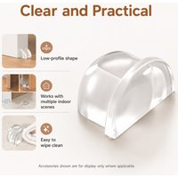 1-8pcs Transparent Silicone Door Stopper Self Adhesive Wall Protector Rubber Bumper Pad For Door Handle Cabinet Corner Furniture