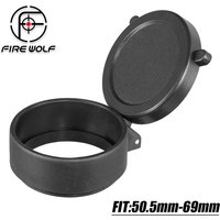 FIRE WOLF Scope Lens Cover Spring Up Quick Flip Openning Lens Dustproof Cover Telescope Cap For 50.5-69MM Caliber