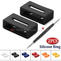 Silicone Watch Locker Ring For Casio GA110 GA100 DW5600 Keeper Holder Loop 2pcs Retainer Replace Watch Buckle Bezel Accessories