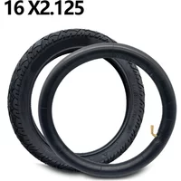 16 Inch 16x2.125 Inner Tube/Outer Tire Electric Bike Bicycle Inflatable Tire Puncture-resistant Rubber E-bike Tyre Replace Parts