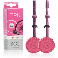NPY Pink French Valve 700x23-32c Removable Tpu Inner Tube Aluminum Alloy Valve Puncture Resistant Bicycle Bicycle Tyres 26