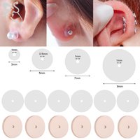 ZS 6-200pcs/lot Silicone Piercing Healing Discs Set Flexible Anti Hyperplasia Flat Clear Medical Grade Silicone Disc 3/5/7/9MM