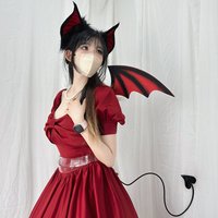 Little Demon Witch Bat Ears Hairbands Wings Sweetheart Tail Halloween Party Comic-Con Cosplay Gothic Costume Props Accessories