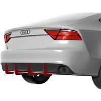 For Audi A7 Sportback Standard Edition 2011-2013 Year Rear Diffuser Bumper Lips Spoiler Splitter Body Kit Accessories