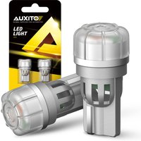 AUXITO 2Pcs T10 LED Amber Yellow Error Free 168 194 W5W LED Bulb Car Interior Lights For BMW VW Toyota Suzuki Auto Lamp White