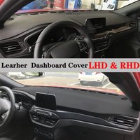 Dashboard Dash Mat Cover PU Leather Pad Sunshade Anti-UV Carpet Car Accessories For Ford Focus 4 2019 2020 2021 2022 - 2024 MK4