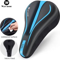 Housse de selle de vélo épaisse et confortable, en cuir PU, GEL, Silicone, housse de siège de cyclisme, éponge douce, antichoc, coussin de vélo de route et vtt