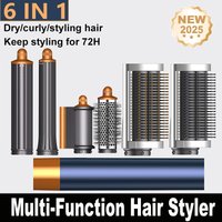 Styler à air chaud professionnel 6 en 1, ions négatifs, ensemble de coiffure multi-usages pour des boucles automatiques, outils de coiffage, meilleur cadeau pour les femmes