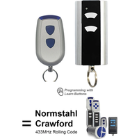 Normstahl CRAWFORD RCU433-2/EA433 2KS/4KS/RCU433-4/N002800 Door Remote Control 433.92MHz Rolling Code Garage Door Replacement