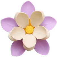 3D Purple Lotus Double Layer Magnetic Sealing Clips Fridge Magnet Food Snack Bag Holder Refrigerator Decor Kitchen Accessory