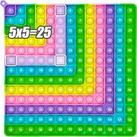 12x12 Multiplication Practice Math Games Fidget Toys, Portable Push Bubbles Times Table Learning Toy Manipulatives Gift for Kids