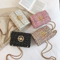 New Woven Tweed Bag Women's Cумка Luxury Designer Handbag High Quality Replicas Brand Y2K Purse for Ladies and Girl Shop