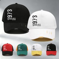 Unisex 1973 Printed Tear Design Baseball Cap-Trendy Design, Breathable Mesh, Suitable For Outdoor Sports, Casual Cap,Sports Cap