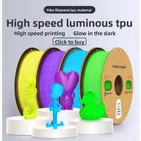 1.75mm Glow In The Dark PLA Filament 250g Luminous Flexible Elastic Soft Glue Wire FDM 3D Printer Consumables High Speed Printin