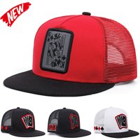 Poker Letter Net Hat Embroidered Cap Men Women Adjustable Hip Hop Baseball Cap For Unisex Adult Outdoor Sun Hat Snapback Hats