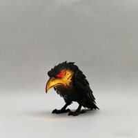 Dark Night Raven Figurine – New Design,highly detailed textured desk decor.Perfect for home/office ambiance.Unique art sculpture