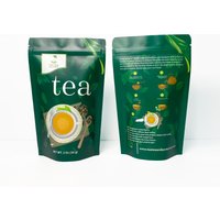 50Pcs/Lot Custom Tea Pouch Food Packagage Color Printing Kraft Zip Lock Stand Up Packaging Bags Custom Stand Up Pouch With Logo