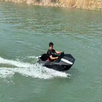 Double Seat Motor Boat Electric Water Jet Boat Fashionable Jet Ski Electric Go-Kart Wave Surfing E-Boat for Water Sport