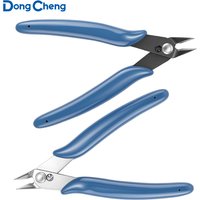 4.5" Electronic Pliers 20° Angled Flush Cutter, 4Cr13 Stainless Steel & 65Mn Carbon Steel Wire Nippers, PVC Handle Hand Tools