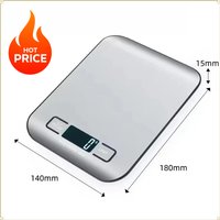 2026 Digital Kitchen Scale LED Display Stainless Steel Panel Electronic Scales Home Jewelry Food Snacks Weighing Baking Tools