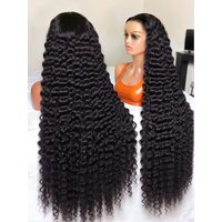 Perruques frontales en dentelle HD 13x4 13x6, cheveux humains ondulés profonds 30-36 pouces, perruque complète en dentelle 360 bouclée pour femmes, densité 250