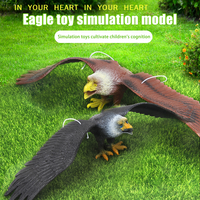 【X】1 Piece Outdoor Eagle Figurine Hanging Bird Deterrent Plastic Eagle Ornament Vivid Flying Bird Hawk Decoy Garden Scarecrow