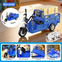 Mini Remote Control Tricycle Simulation Model Toy with Light and Sound System 2.4G Remote Control Toy Gift
