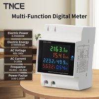TNCE 6-in-1 Din rail Single-Phase Home Smart Meter 85-265V Energy, Voltage, Frequency, Power Factor Monit