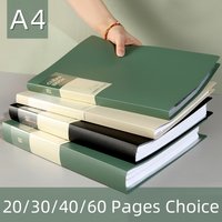 KOBEST Multi-Layer A4 Side Transparent Thickening Folder - 20/30/40/60 Pages Office School Supplies High Quality File Cover