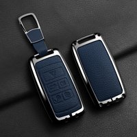 Car Key Case Cover For Jaguar XF XJ XE S-Type F-Type X-Type F-Pace I-Pace E-Pace Android XFR XKR Zinc Alloy Leather Keychain