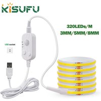 3mm 5mm 8mm COB Led Strip with Motion Sensor DC 5V USB Powered White Red Blue Green Yellow Flexible Room Night Light 1M 3M 5M