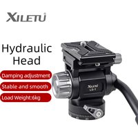 XILETU LS1 Tripod Fluid Head Panoramic Hydraulic Damping Video Mini Head For Tripod Monopod Camera Holder Stand Mobile SLR DSLR