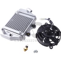 ATV Water Cooled Engine Cooler Radiator Cooling + Fan For 150cc 250cc PIT Quad Buggy Dune Motocross Accessories